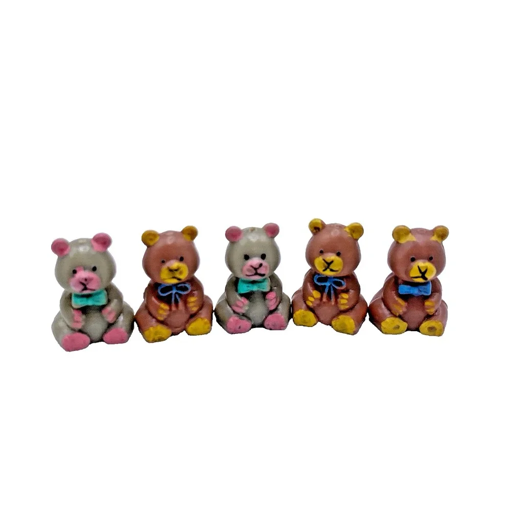 Vintage Teddy Wonderland Bears Blue Bird 1990s Lot of 5